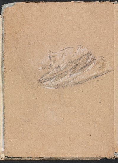Verona Schetsboek: Hoofd en schouder met draperie (pagina 14) door Francesco Lorenzi