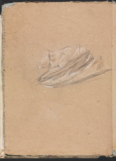 Verona Schetsboek: Hoofd en schouder met draperie pagina 14, 1760 door Francesco Lorenzi