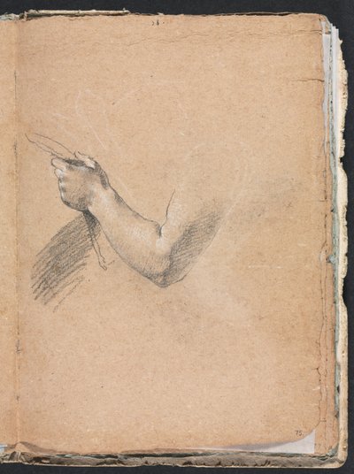 Verona Schetsboek: Linkerarm en hand (pagina 75) door Francesco Lorenzi