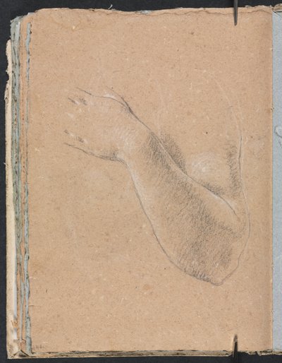 Verona schetsboek: Linkerarm en hand pagina 46, 1760 door Francesco Lorenzi
