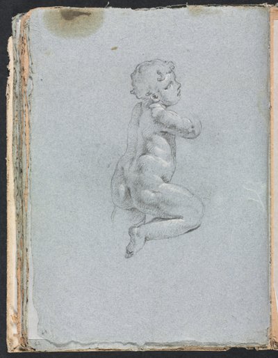 Verona Schetsboek: Putto in profiel pagina 64, 1760 door Francesco Lorenzi