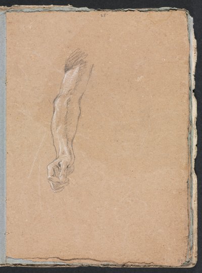 Verona schetsboek: Rechterarm en hand pagina 49, 1760 door Francesco Lorenzi