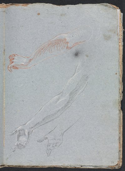 Verona Schetsboek: Studie van Handen en Armen (pagina 29) door Francesco Lorenzi