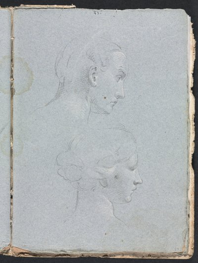 Verona Schetsboek: Twee hoofden (pagina 85) door Francesco Lorenzi