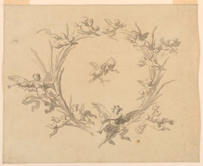 Studie voor Fresco Decoratie, Quirinaal Paleis, Rome door Francesco Manno