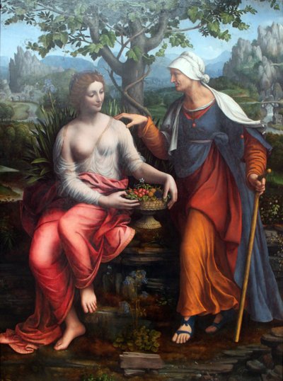 Vertumnus en Pomona door Francesco Melzi