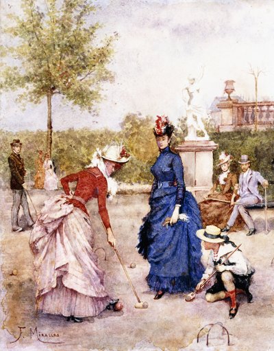Een spelletje croquet door Francesco Miralles Galaup