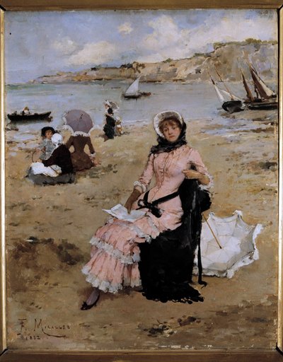 Op het strand door Francesco Miralles Galaup