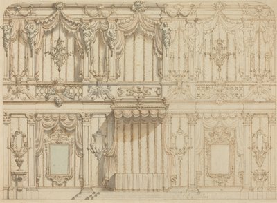 Ontwerp voor een Staatslaapkamer door Francesco Nicoletti