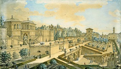 Uitzicht op Rome door Francesco Panini