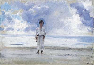 Jongen aan zee door Francesco Paolo Michetti