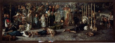 Il voto (Feest ter ere van St. Pantaleon 27 juli in Miglianico in Abruzzo, Italië) door Francesco Paolo Michetti