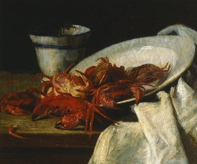 Stilleven met schaaldieren door Francesco Paolo Palizzi