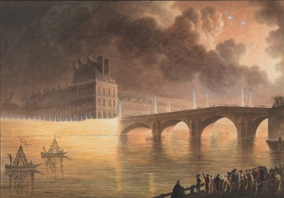 Feest voor de algemene vrede gehouden in Parijs op 18 Brumaire door Francesco Piranesi