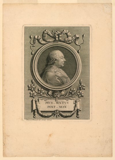 Paus Pius VI (1775-1799) door Francesco Piranesi