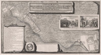 Topografia delle Fabbriche Scoperte nella Città di Pompei door Francesco Piranesi
