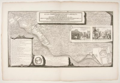 Topografie van de ontdekte fabrieken in de stad Pompeii door Francesco Piranesi