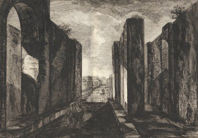 Uitzicht op het interieur van de stad Pompeii, uit Antiquités de Pompeïa, tome premier, Ant... door Francesco Piranesi