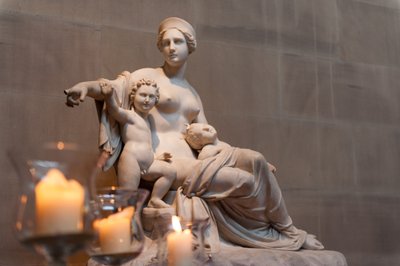Latona met Apollo en Artemis door Francesco Pozzi