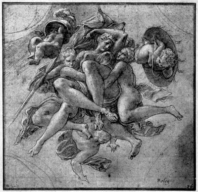Ontwerp voor de Ulysses Galerij, Fontainebleau, c1540s door Francesco Primaticcio