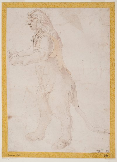 Stehende Sphinx door Francesco Primaticcio