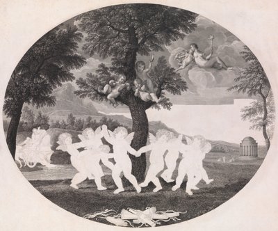 Amorini vieren de ontvoering van Proserpina door Francesco Rosaspina