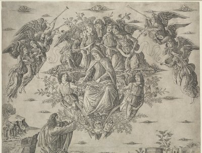 De tenhemelopneming van de Maagd, ca. 1495 door Francesco Rosselli