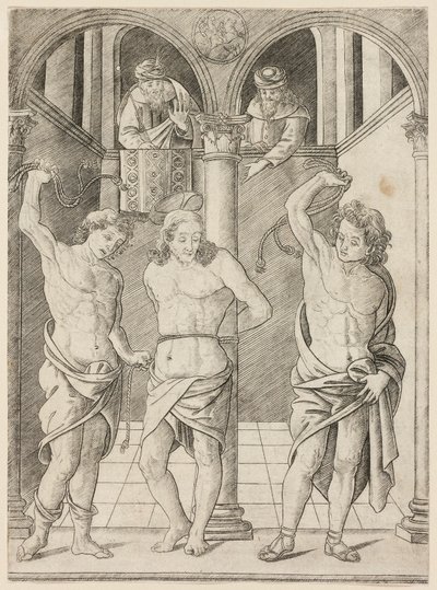 De geseling, plaat 7 uit het leven van de Maagd en Christus door Francesco Rosselli