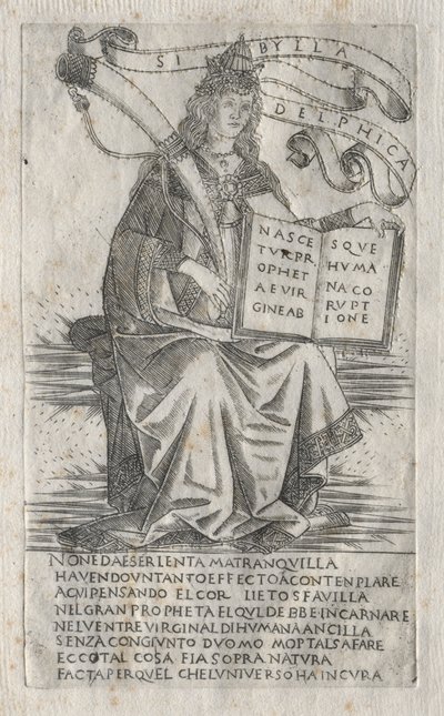 De Sibyllen: De Delphische Sibylle, 1400s door Francesco Rosselli
