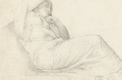 Slapende vrouw door Francesco Salviati