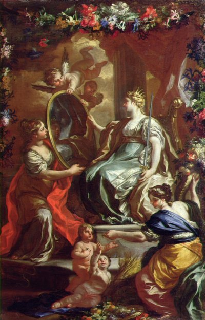 Allegorie van een glorieuze heerschappij, ca. 1730 door Francesco Solimena