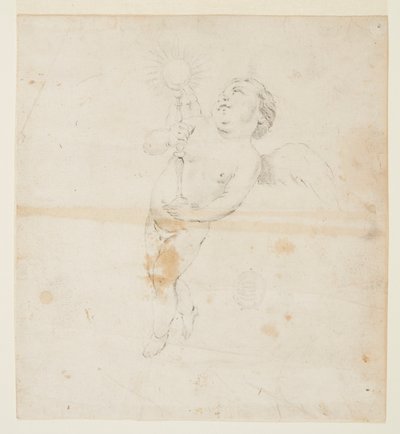 Engel die een monstrans draagt door Francesco Solimena