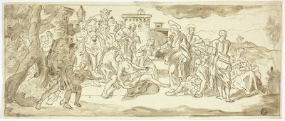 Christus geneest de verlamde man door Francesco Solimena