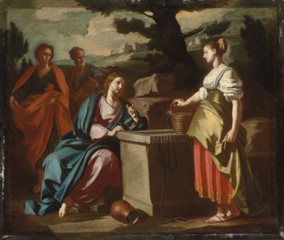 Christus en de vrouw van Samaria bij de bron door Francesco Solimena
