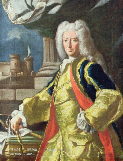 Graaf Alois Thomas Raimund Harrach, onderkoning van Napels door Francesco Solimena