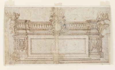 Verheffing van een altaar met alternatieve suggesties door Francesco Solimena