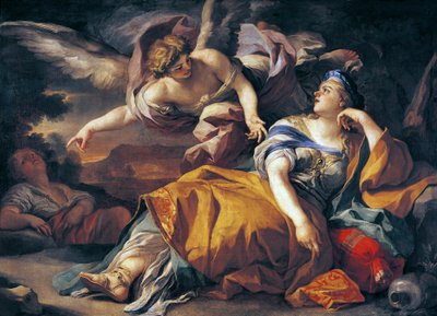 Hagar en de Engel, door Francesco Solimena door Francesco Solimena