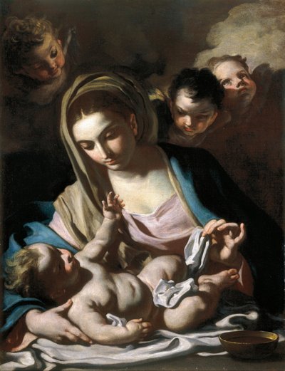 Madonna met kind door Francesco Solimena