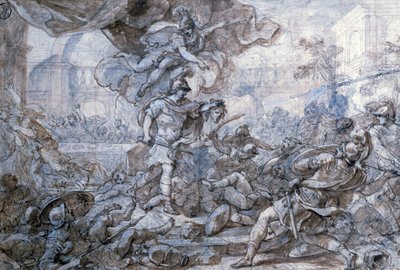 Perseus houdt het hoofd van Medusa omhoog, 18e eeuw door Francesco Solimena