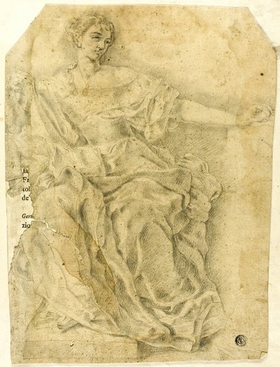 Zittende vrouwelijke figuur door Francesco Solimena