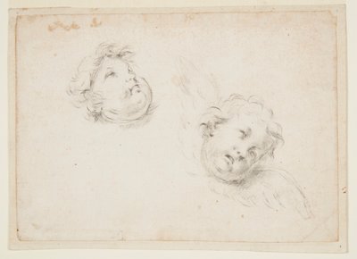 Studie voor twee cherubijnen door Francesco Solimena
