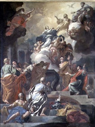 De tenhemelopneming van de Maagd Maria door Francesco Solimena