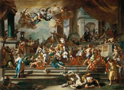 De verdrijving van Heliodorus uit de tempel door Francesco Solimena