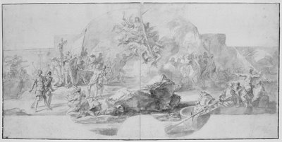 De landing van Columbus in Amerika, 1715-1716 door Francesco Solimena