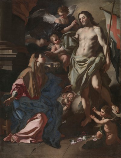 De Verrezen Christus Verschijnt aan de Maagd, c.1708 door Francesco Solimena