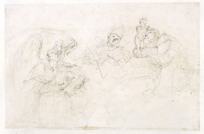 Drie heiligen: St. Vincent Ferrer, een paus en St. Antonius van Padua door Francesco Solimena