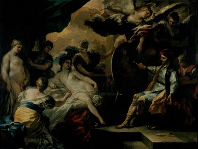 Zeuxis en de Maagden van Croton door Francesco Solimena