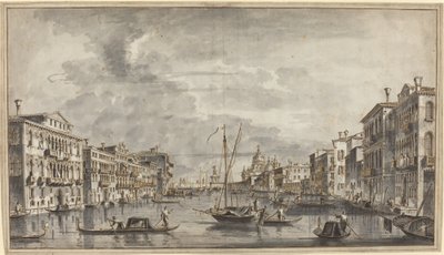 Het Grote Kanaal richting de Salute en de Dogana door Francesco Tironi