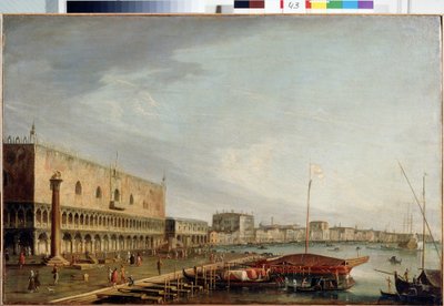 Uitzicht op het San Marcoplein met het Dogepaleis in Venetië door Francesco Tironi