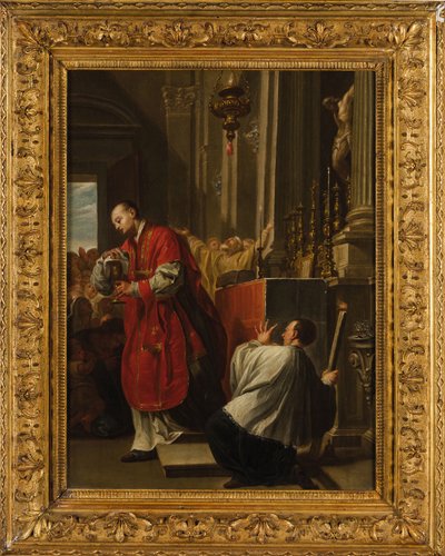 Het eucharistisch wonder van Bolsena door Francesco Trevisani